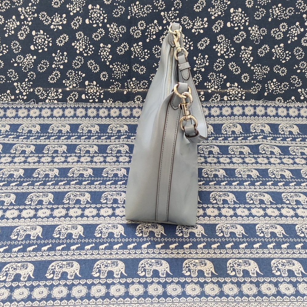 Coach Pale Blue Leather Shoulder Bag - Picture 6 of 12